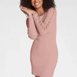 Melrose Strickkleid mit Ärmel Cut-Outs Rosa, Khaki -Melrosesan Geschaft 07d5a19a 1001 5a1a af55 8c9d4ab0d991