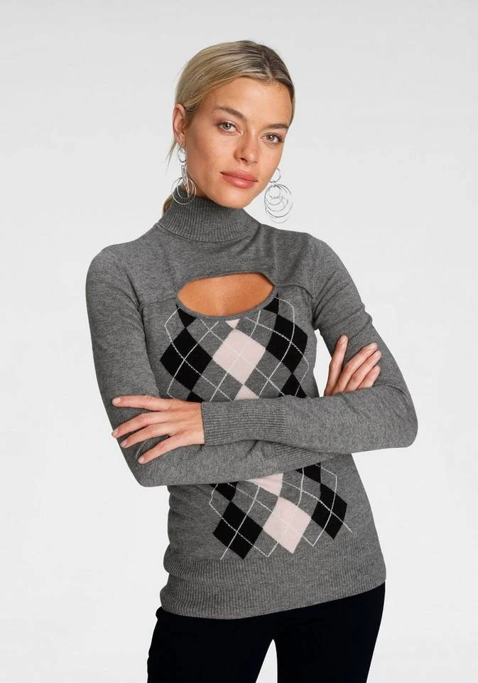 Melrose Rollkragenpullover mit Rauten-Muster 8 Melrose Rollkragenpullover mit Rauten-Muster – Bild 8