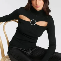 Melrose Rollkragenpullover mit Zierschnalle und Cut-Outs - NEUE KOLLEKTION -Melrosesan Geschaft 095d9057 cfa4 5dfa b9ec c8fbc7e0bb89