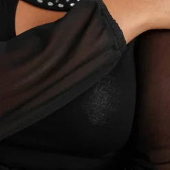 Melrose Rundhalsshirt mit Glitzer und Mesh -Melrosesan Geschaft 0bfb99b4 beda 500d 96d1 f6705b5bcfa3