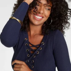 Melrose Strickkleid mit Zierschnürung