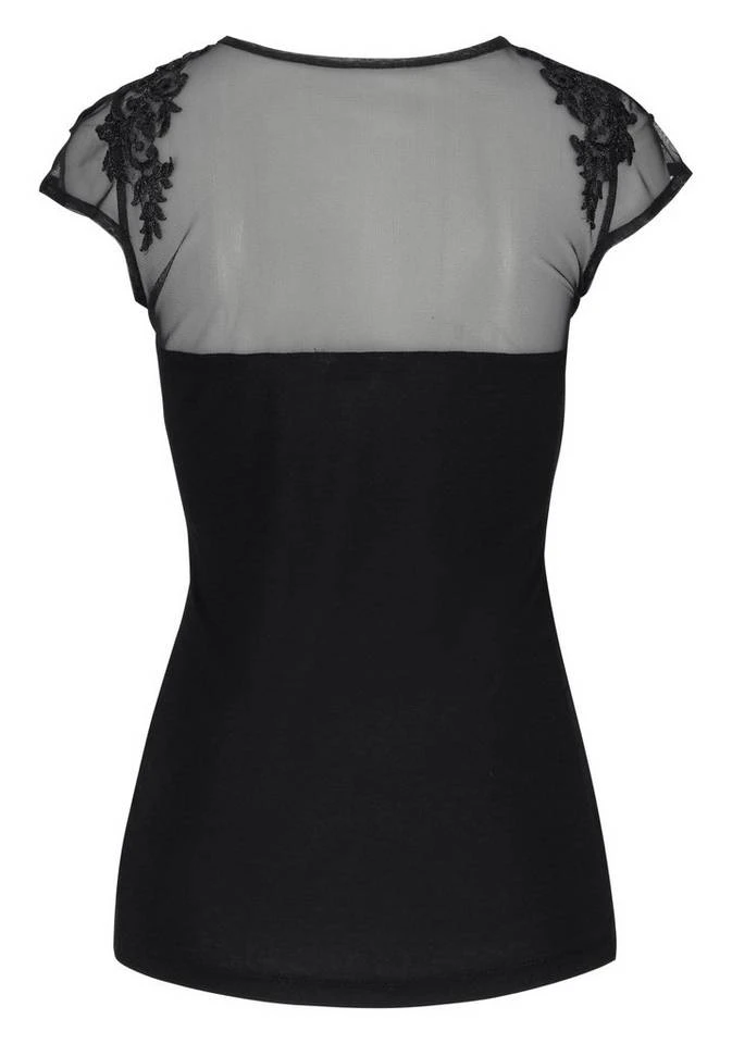 Melrose Rundhalsshirt mit Spitzen-Applikation 6 Melrose Rundhalsshirt mit Spitzen-Applikation – Bild 6