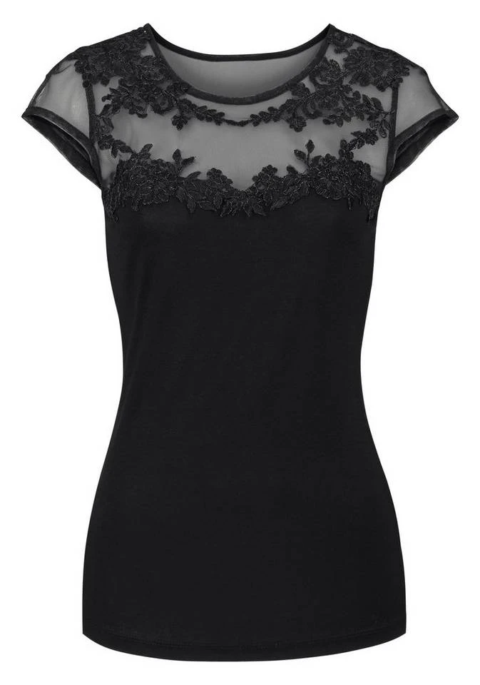 Melrose Rundhalsshirt mit Spitzen-Applikation 5 Melrose Rundhalsshirt mit Spitzen-Applikation – Bild 5