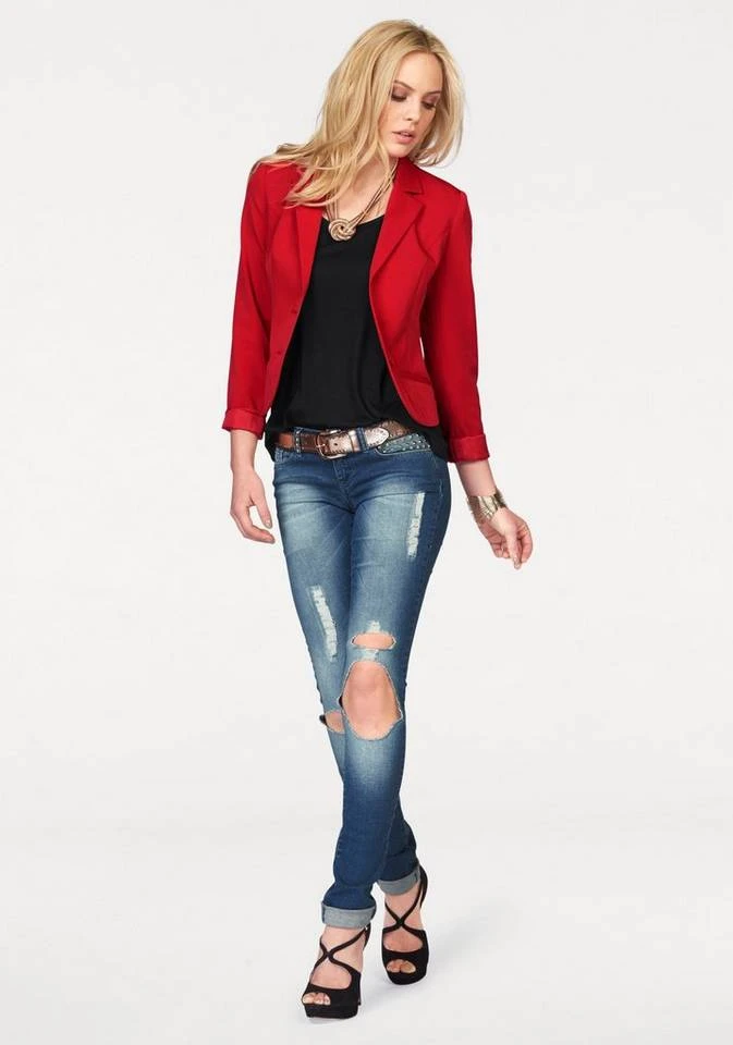 Melrose Kurzblazer Schwarz, Rot 4 Melrose Kurzblazer Schwarz, Rot – Bild 4