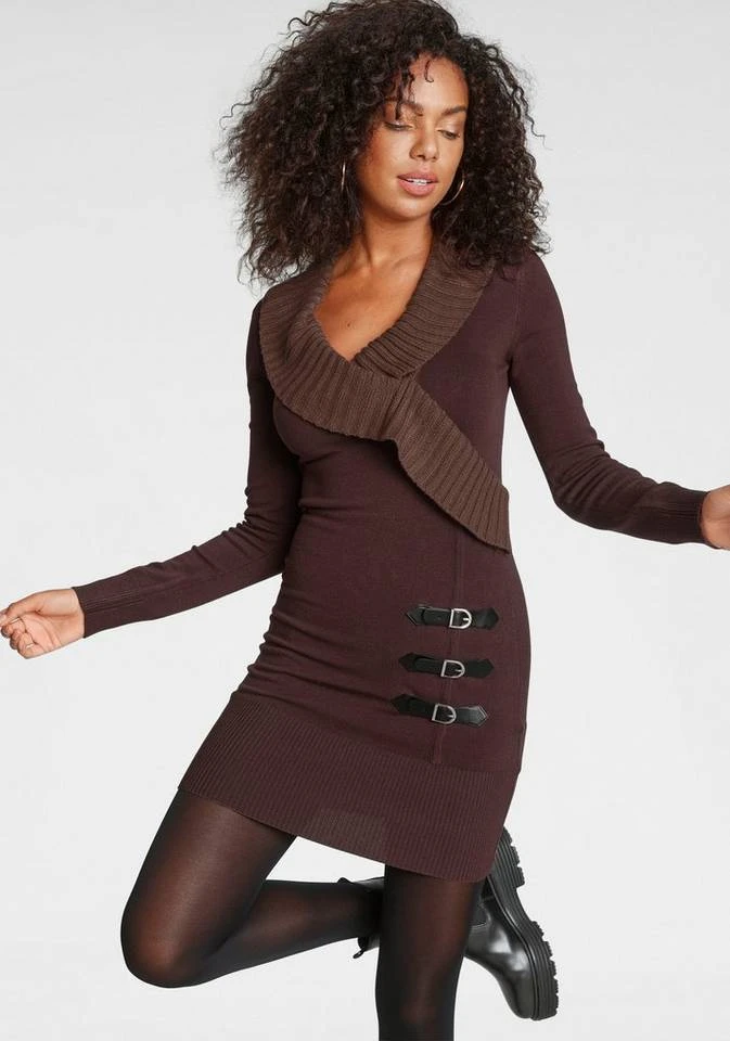 Melrose Strickkleid mit Zierschnallen 7 Melrose Strickkleid mit Zierschnallen – Bild 7