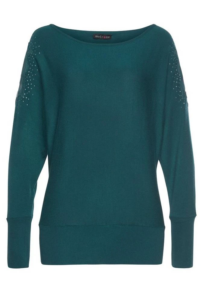 Melrose Fledermauspullover mit Blumen-Applikation und Glitzersteinen 5 Melrose Fledermauspullover mit Blumen-Applikation und Glitzersteinen – Bild 5