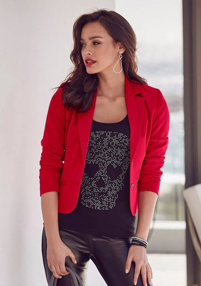 Melrose Kurzblazer Schwarz, Rot 7 Melrose Kurzblazer Schwarz, Rot – Bild 7