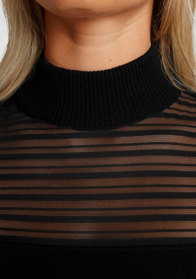 Melrose Stehkragenpullover mit Streifen-Mesh - NEUE KOLLEKTION 4 Melrose Stehkragenpullover mit Streifen-Mesh - NEUE KOLLEKTION – Bild 4