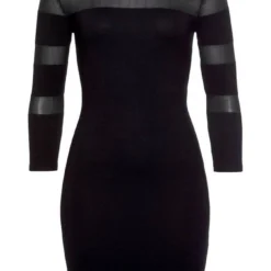 Melrose Strickkleid mit transparenten Streifen 10 Melrose Strickkleid mit transparenten Streifen -Melrosesan Geschaft 36060891