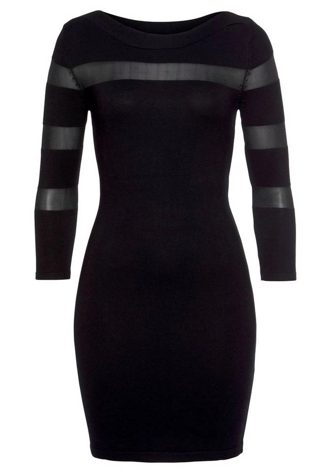 Melrose Strickkleid mit transparenten Streifen 5 Melrose Strickkleid mit transparenten Streifen – Bild 5