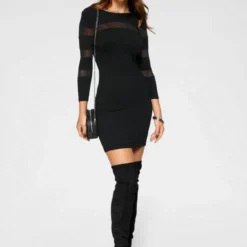 Melrose Strickkleid mit transparenten Streifen 9 Melrose Strickkleid mit transparenten Streifen -Melrosesan Geschaft 36063755