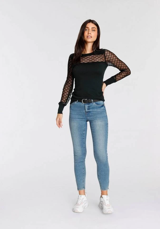 Melrose Rundhalspullover mit Grafik-Mesheinsatz - NEUE KOLLEKTION 4 Melrose Rundhalspullover mit Grafik-Mesheinsatz - NEUE KOLLEKTION – Bild 4