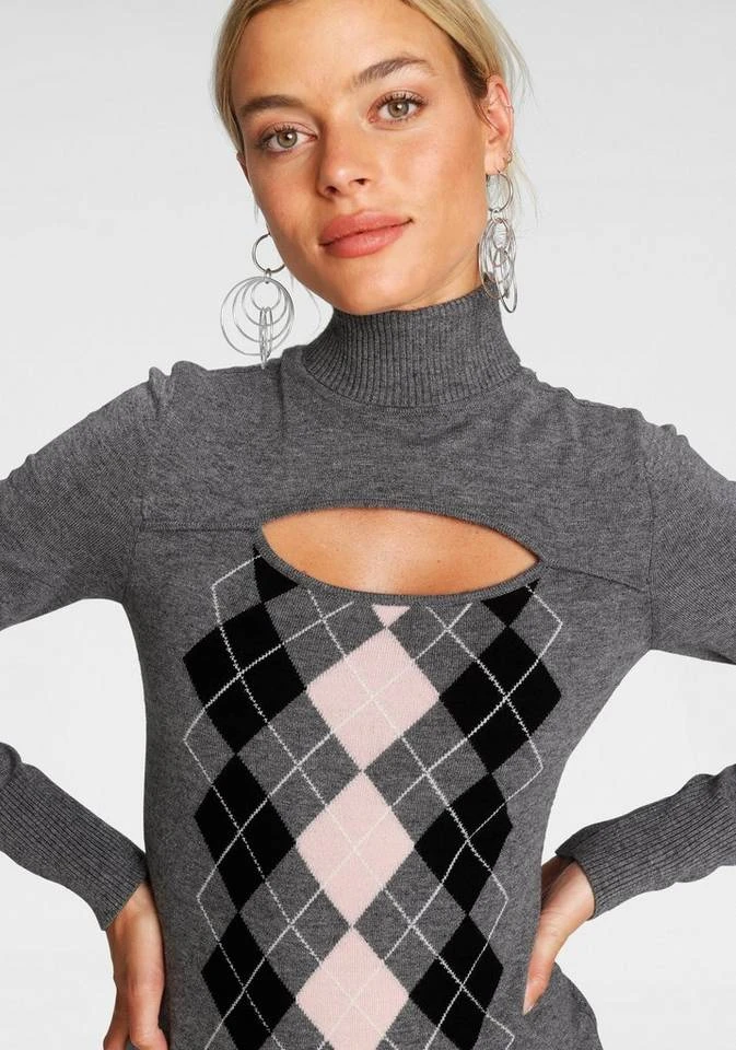 Melrose Rollkragenpullover mit Rauten-Muster 3 Melrose Rollkragenpullover mit Rauten-Muster – Bild 3