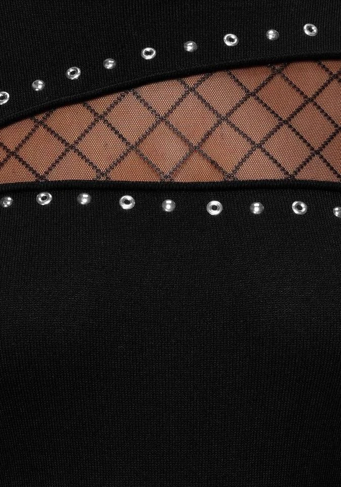 Melrose Strickkleid mit Netz-Detail und Ziernieten 7 Melrose Strickkleid mit Netz-Detail und Ziernieten – Bild 7