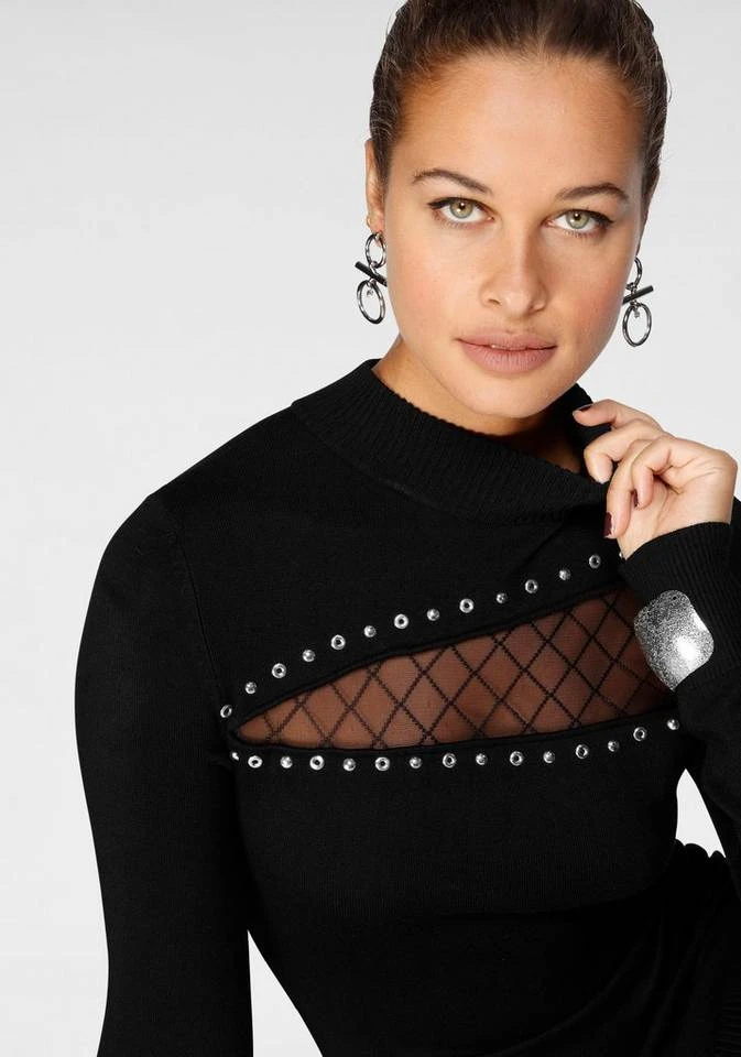 Melrose Strickkleid mit Netz-Detail und Ziernieten 3 Melrose Strickkleid mit Netz-Detail und Ziernieten – Bild 3