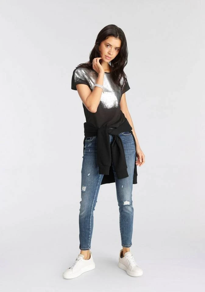 Melrose Rundhalsshirt mit Folienprint - NEUE KOLLEKTION 3 Melrose Rundhalsshirt mit Folienprint - NEUE KOLLEKTION – Bild 3