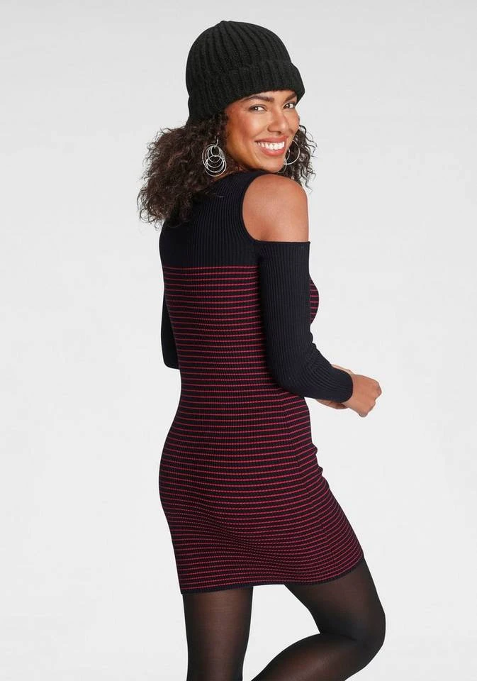 Melrose Strickkleid mit Streifen-Design 1 Melrose Strickkleid mit Streifen-Design