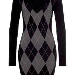 Melrose Strickkleid mit Karomuster -Melrosesan Geschaft 41586f2c 5037 59d4 8be0 d5a25a24b3bf