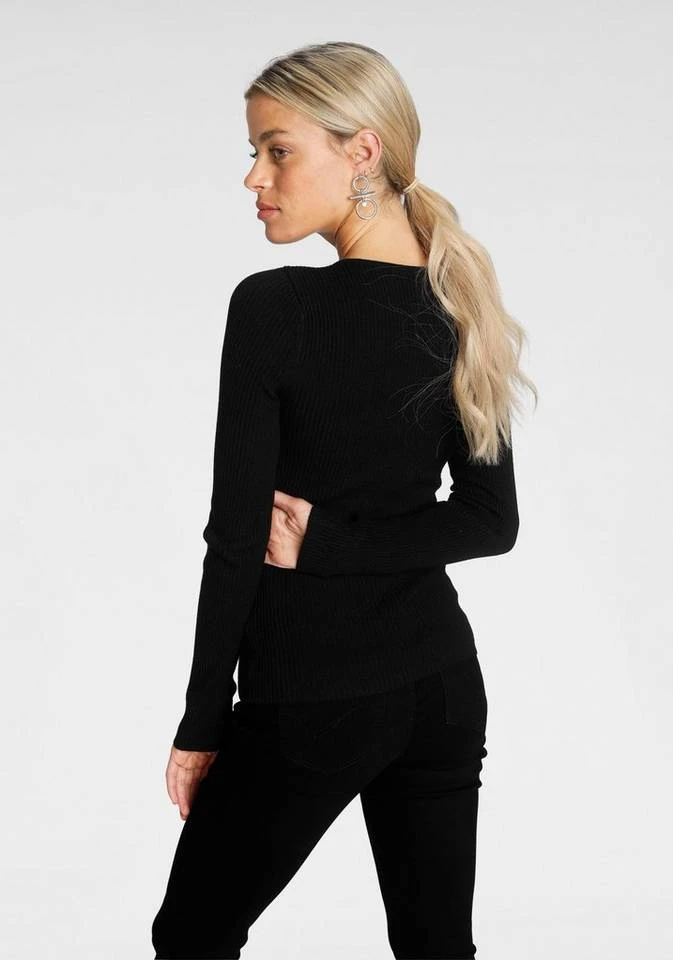 Melrose V-Ausschnitt-Pullover mit Zier-Reißverschluss 2 Melrose V-Ausschnitt-Pullover mit Zier-Reißverschluss – Bild 2