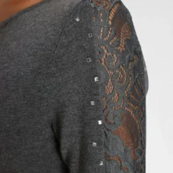 Melrose Strickkleid mit Spitzenstreifen und Glitzersteinen - NEUE KOLLEKTION -Melrosesan Geschaft 444c5d47 703c 53d6 9ec7 ec67d8d352c2