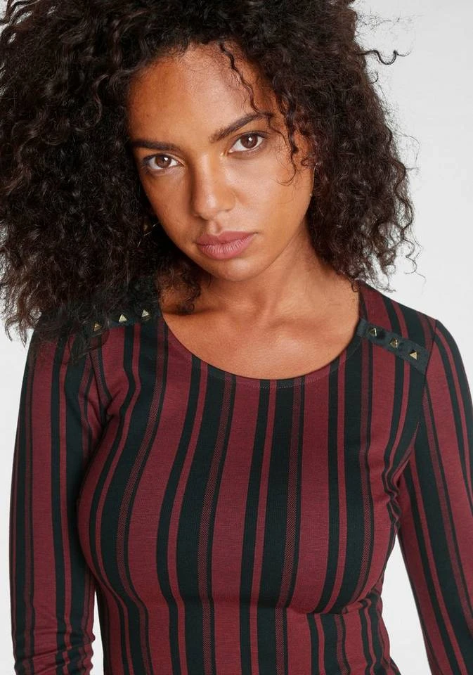 Melrose Jerseykleid in Streifen-Design mit Ziernieten 3 Melrose Jerseykleid in Streifen-Design mit Ziernieten – Bild 3