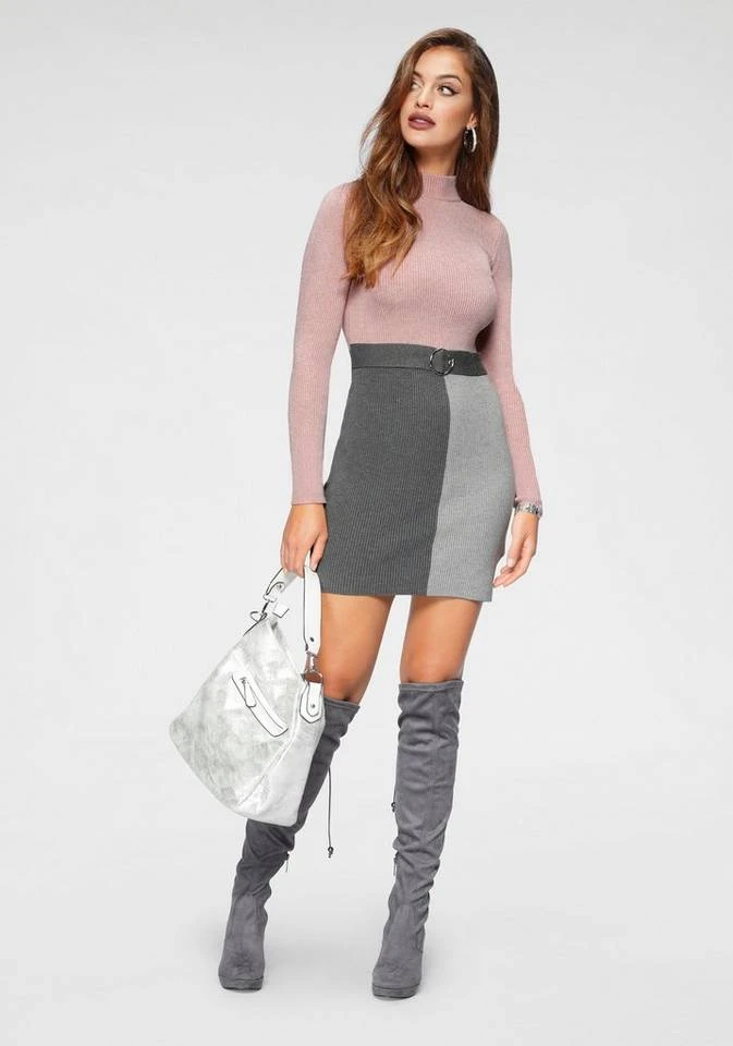 Melrose Strickkleid mit Ziergürtel 5 Melrose Strickkleid mit Ziergürtel – Bild 5