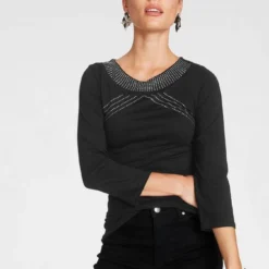 Melrose Rundhalsshirt mit Glitzersteinen -Melrosesan Geschaft 57717a3d bd78 5ff2 b3e7 368f679fbed0