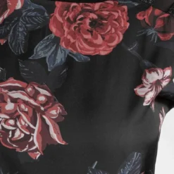 Melrose Shirtbluse mit Glanzgarn und Mesh Schwarz-grau-gemustert, Schwarz-rot-gebl&uuml;mt -Melrosesan Geschaft 59612c9e 1b7c 537c 86bc ce02d62f65f4