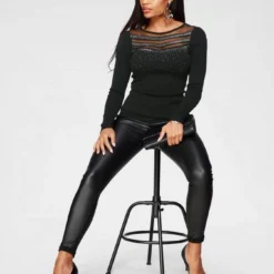 Melrose Rundhalspullover mit Mesh und Glitzersteinen 9 Melrose Rundhalspullover mit Mesh und Glitzersteinen -Melrosesan Geschaft 5af5ef2e 7fc1 54ff baf7 f3a92b11df79