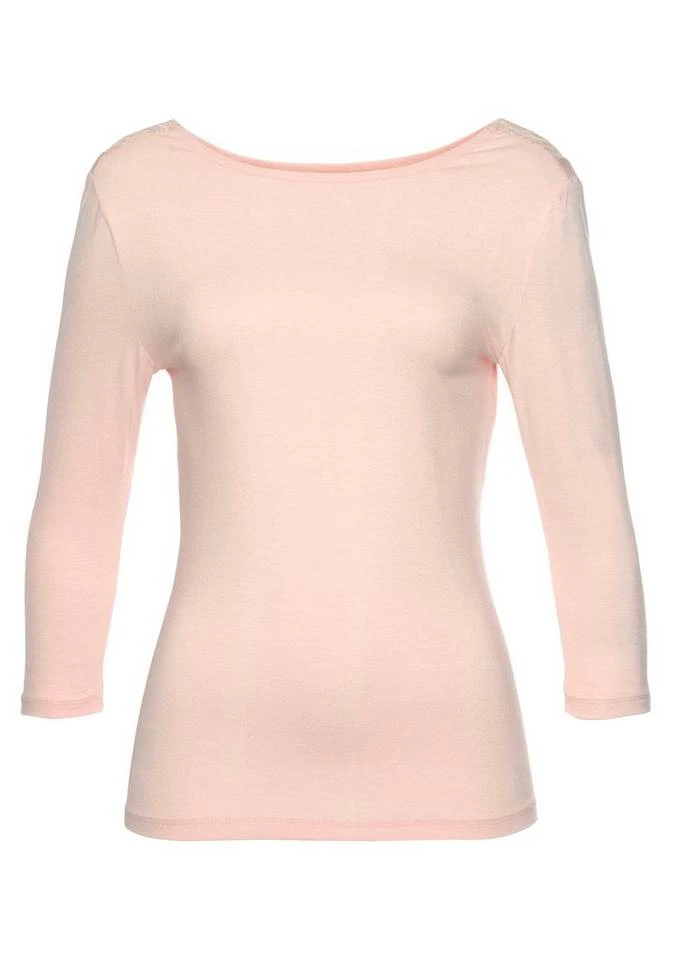 Melrose Rundhalsshirt mit tiefem Rückenausschnitt und Spitze Schwarz, Rosa 6 Melrose Rundhalsshirt mit tiefem Rückenausschnitt und Spitze Schwarz, Rosa – Bild 6
