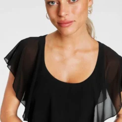 Melrose Kurzarmshirt mit Chiffon -Melrosesan Geschaft 60bda9ca cbdc 53c6 a4d7 d872e0a78d0f