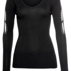 Melrose V-Ausschnitt-Pullover mit Cut-Outs und Perlen Details -Melrosesan Geschaft 64e2b384 eebc 5cff b7b0 63a2db3b2e52