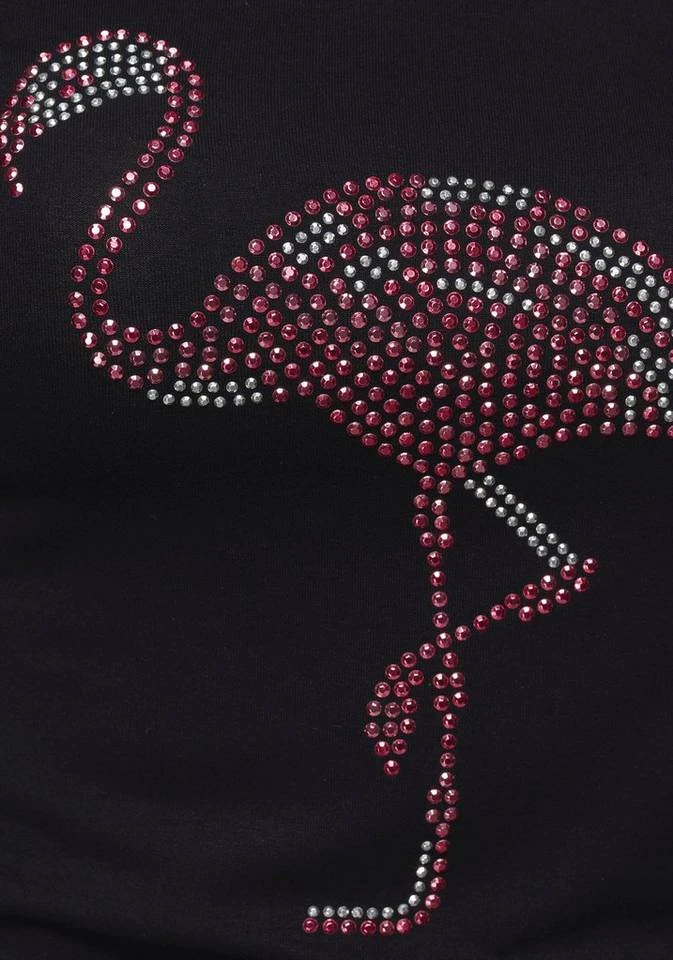 Melrose Rundhalsshirt mit Flamingo aus Glitzersteinen 6 Melrose Rundhalsshirt mit Flamingo aus Glitzersteinen – Bild 6