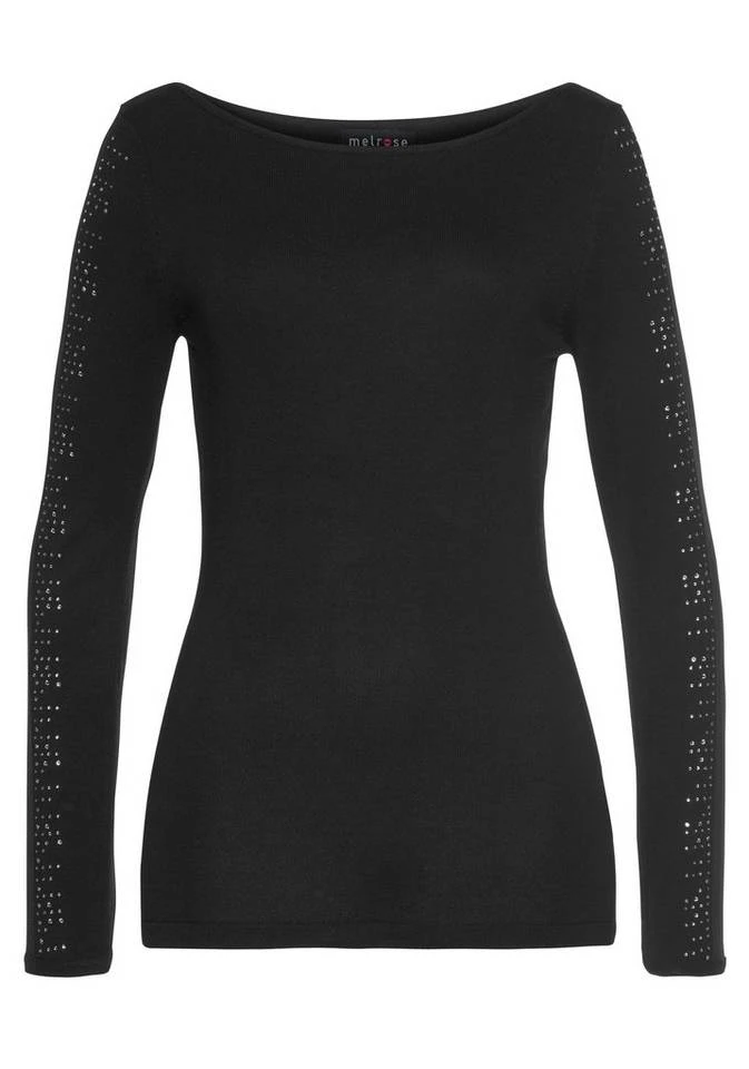 Melrose Strickpullover mit Mesheinsatz und Glitzersteinen - NEUE KOLLEKTION 5 Melrose Strickpullover mit Mesheinsatz und Glitzersteinen - NEUE KOLLEKTION – Bild 5