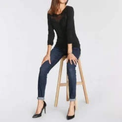 Melrose Rundhalsshirt mit Spitzen-Applikation -Melrosesan Geschaft 681726d0 2c23 5e5e 97a6 f30e9baadd67