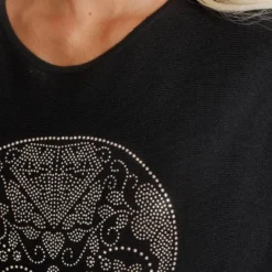 Melrose Fledermauspullover mit Glitzersteinen in Totenkopf-Optik -Melrosesan Geschaft 775b36ec b856 504d 98f6 c6f9630ab383