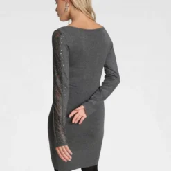 Melrose Strickkleid mit Spitzenstreifen und Glitzersteinen - NEUE KOLLEKTION -Melrosesan Geschaft 7adf087d 0ea6 5b74 8739 45040d359bf2