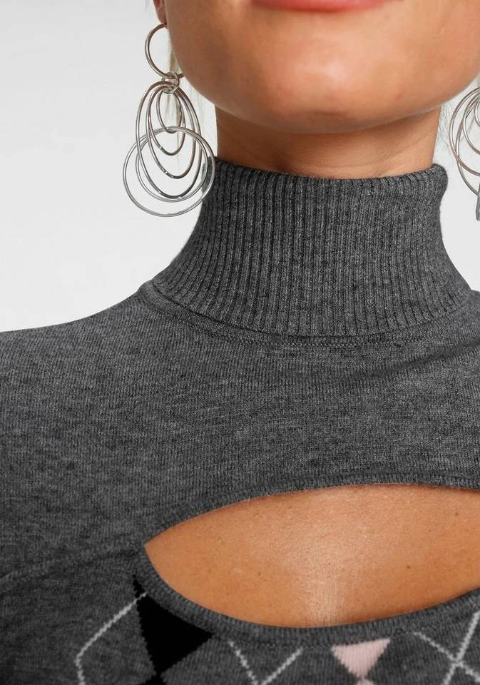 Melrose Rollkragenpullover mit Rauten-Muster 5 Melrose Rollkragenpullover mit Rauten-Muster – Bild 5