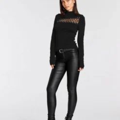 Melrose Stehkragenpullover mit Netz-Detail und Ziernieten -Melrosesan Geschaft 882575a0 1cf7 5b48 acaa 3ebeb176ea95