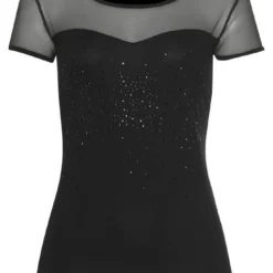 Melrose Rundhalsshirt mit Glitzer und Mesh -Melrosesan Geschaft 8c18fd93 650c 51b4 b4f8 1a6e0d10af58