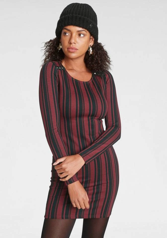 Melrose Jerseykleid in Streifen-Design mit Ziernieten 1 Melrose Jerseykleid in Streifen-Design mit Ziernieten