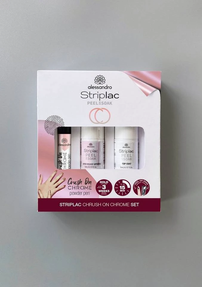 alessandro international UV-Nagellack »STRIPLAC PEEL OR SOAK ROSÉ CRUSH ON CHROME«, 3-tlg. 2 alessandro international UV-Nagellack »STRIPLAC PEEL OR SOAK ROSÉ CRUSH ON CHROME«, 3-tlg. – Bild 2