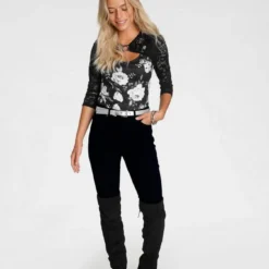 Melrose 3/4-Arm-Shirt mit Spitze und Zierschnalle -Melrosesan Geschaft 9937fffb 620a 5ba5 b1d5 5d7f4d74d24d