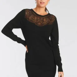 Melrose Strickkleid mit Spitzen-Applikation - NEUE KOLLEKTION