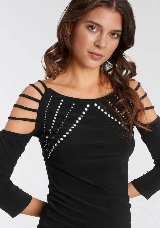 Melrose Rundhalsshirt mit Schlitzen und Ziernieten - NEUE KOLLEKTION 2 Melrose Rundhalsshirt mit Schlitzen und Ziernieten - NEUE KOLLEKTION – Bild 2