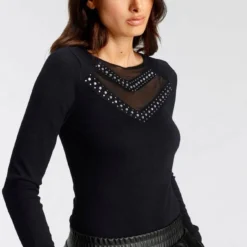 Melrose Rundhalspullover mit Netz und Glitzersteinen - NEUE KOLLEKTION -Melrosesan Geschaft a59f6dd4 62b6 5e85 900d cb3a332d92f9