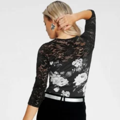 Melrose 3/4-Arm-Shirt mit Spitze und Zierschnalle -Melrosesan Geschaft a904bc07 6393 558d 93f6 0caf3d5e31bc