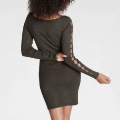 Melrose Strickkleid mit Ärmel Cut-Outs Rosa, Khaki -Melrosesan Geschaft ab407d8c 2442 5ace a74a 6c18096b3588