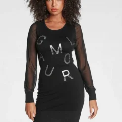 Melrose Strickkleid mit Chiffonärmeln und Buchstaben-Print - NEUE KOLLEKTION -Melrosesan Geschaft ab6133a6 95de 5e87 b45d 05da8d9cb33f