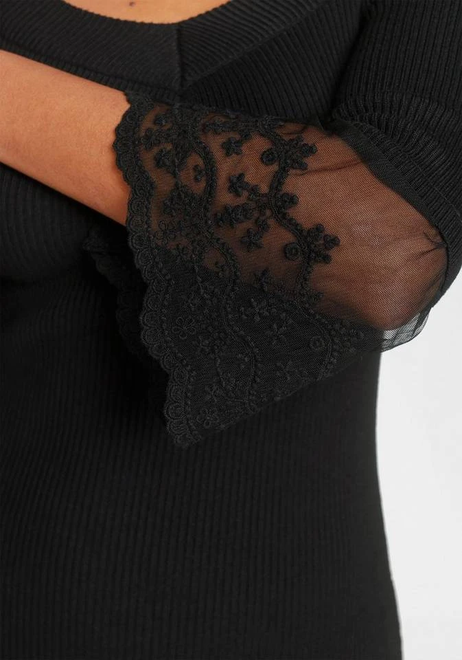 Melrose Strickkleid mit Volant aus Spitze 4 Melrose Strickkleid mit Volant aus Spitze – Bild 4